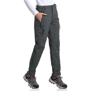 BALEAF Women's Hiking Fleece-Lined Ski Pants Windproof Water-Resistant Outdoor Insulated Soft Shell