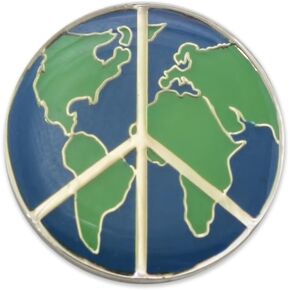 World Peace Lapel Pin - [1" Diameter]