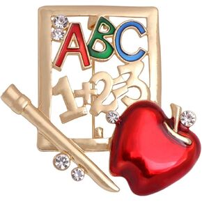 Enamel Fruit Brooch Pin Cute Red Strawberry Cherry Apple Brooch Elegant Fruit Food Lapel Pin Badge Backpack Hat Clothes Bag Decoration Accessories for Women Girls
