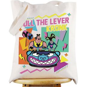WZMPA Funny Kronk & YzmaTote Bag Villain Yzma Fans Gift Pull The Lever Yzma Shoulder Bag For Movie Fans