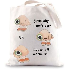 Marcel Shell Tote Bag Marcel Animation Inspired Gifts Guess Why I Smile A Lot Shoulder Bag Marcel Merchandise