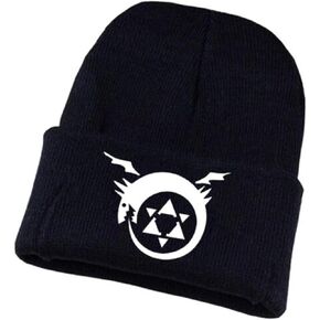 WANHONGYUE Anime Beanie Hat for Fullmetal Alchemist Men Women Unisex Knit Cuffed Hat Winter Soft Warm Skull Cap