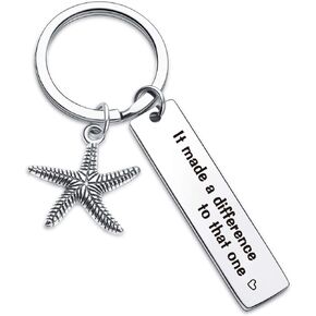 Starfish Story Gift Social Worker Keychain Contributor Keychain Mother Gift Volunteer Jewelry Mothers Day Gift Step Mom Gift Doctor Gift Nurse Gift Starfish Keychain Coworker Keyring