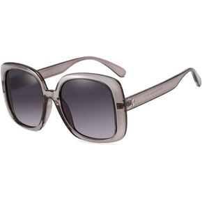 Trendy Oversized Square Polarized Sunglasses Retro Shades for Women UV400 Protection