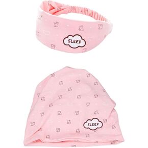 Healifty Womens Hats Womens Hats Summer Hat 2 Pcs Womens Cotton Beanie Skull Caps Sleeping Hats Wind- Proof for Postpartum Patients Chemo Pregnant Womens Hats Summer Hat Summer Hat Pink