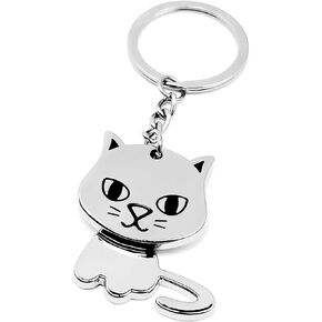 Cat Metal KeyChain Cute Purse Charm Hanging Ornament for Women Girls Handbags in Kuwait