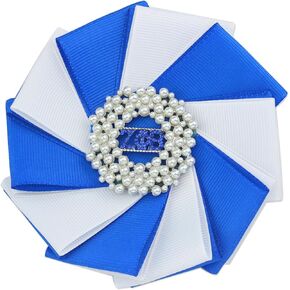 ZPB Brooch Pin for Women Greek Sorority Flower Brooch ZPB Sorority Gift Paraphermalia Jewelry, Stain 5.5 inches Pearl Rhinestones Pin