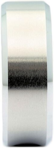 نحى الأبيض كربيد التنغستن 6 مم أو 8 مم خاتم الزواج حواف مصقولة in Kuwait