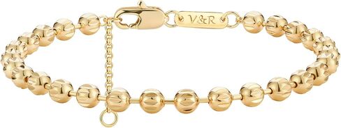 Valloey Rover Dainty Gold Link Chain سوار للنساء 14K مطلية بالذهب بسيطة حساسة حبة الكوبية ربط سوار اليدوية الحد الأدنى المجوهرات in Kuwait