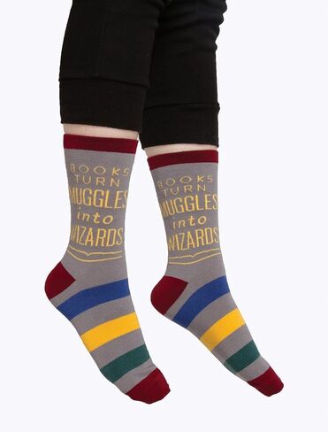 Out of Print Unisex Books Turn Muggles into Wizards Socks in Saudi Arabia