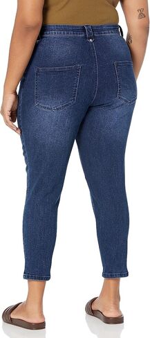 Avenue Women's Plus Size Jean Crop Exp Button in Saudi Arabia