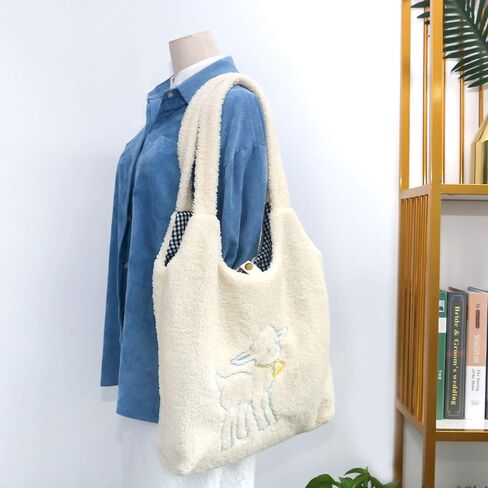 UERRUAM حقائب حمل لطيفة الجمالية Kawaii محفظة رقيق حمل حقيبة فو الفراء حقيبة للنساء مع جيوب داخلية in Kuwait