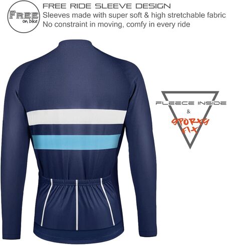 CEROTIPOLAR Club Fit Cycling Bike Jerseys Fleeced، خريف شتاء كم طويل دراجات سترات in Kuwait