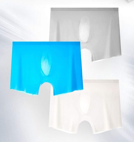 Uneihoiz Men's Silky Ultra Soft Tagless 4-Pack Translucent Sexy Boxer Briefs in Saudi Arabia