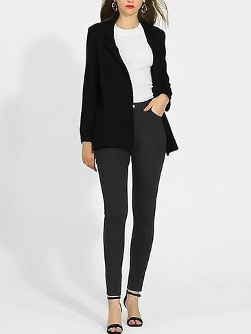 سراويل CLIV النسائية القابلة للتمدد، كاجوال للعمل، سراويل ضيقة قابلة للتمدد مع جيوب in Kuwait