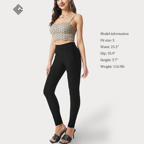 CLIV Womens Stretch Dress Pants Business Casual Pull On Stretch Skinny Pants with Pockets in Saudi Arabia