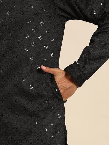 MANQ Men's Cotton Kurta Pajama Set Indian Party Traditional Ethnic Tunic Dress Wedding in Saudi Arabia