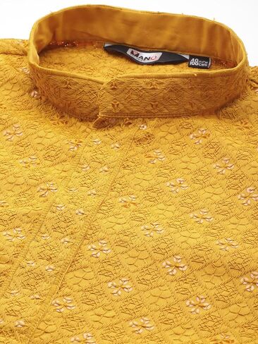 MANQ Men's Cotton Kurta Pajama Set Indian Party Traditional Ethnic Tunic Dress Wedding in Kuwait