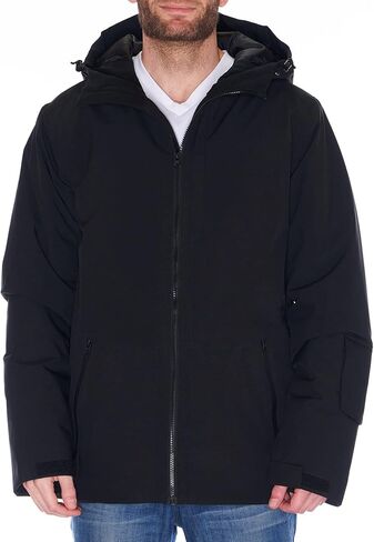 سترة تزلج مقاومة للماء للرجال من Alpine Swiss، معطف بغطاء للرأس للتزلج على الجليد، معطف واق من المطر للشتاء الدافئ in Kuwait