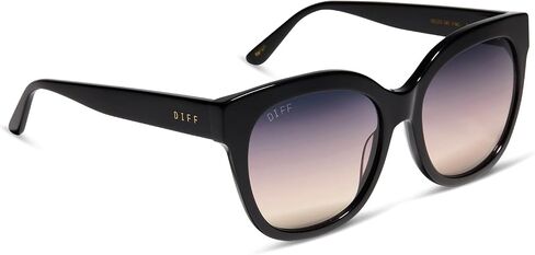 DIFF Maya Oversized Round Sunglasses for Women UV400 Protection, Black + Twilight Gradient in Saudi Arabia