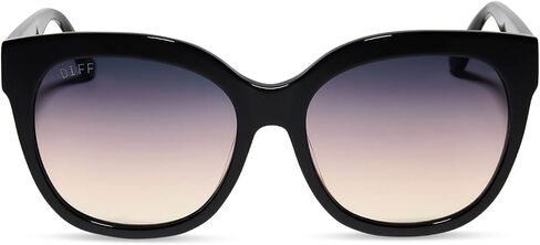 DIFF Maya Oversized Round Sunglasses for Women UV400 Protection, Black + Twilight Gradient in Saudi Arabia
