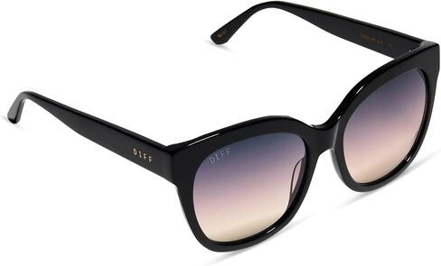 DIFF Maya Oversized Round Sunglasses for Women UV400 Protection, Black + Twilight Gradient in Saudi Arabia