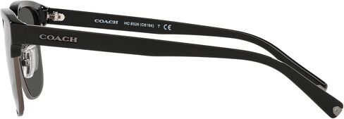 Coach HC8326 Sunglasses, Black/Gunmetal/Dark Grey Solid, 52 mm in Saudi Arabia