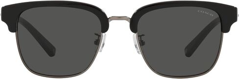 Coach HC8326 Sunglasses, Black/Gunmetal/Dark Grey Solid, 52 mm in Saudi Arabia