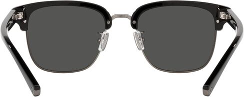 Coach HC8326 Sunglasses, Black/Gunmetal/Dark Grey Solid, 52 mm in Saudi Arabia