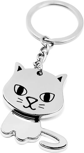 Cat Metal KeyChain Cute Purse Charm Hanging Ornament for Women Girls Handbags in Kuwait