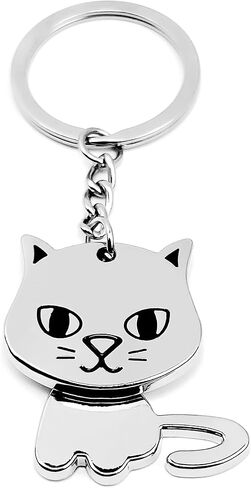 Cat Metal KeyChain Cute Purse Charm Hanging Ornament for Women Girls Handbags in Kuwait