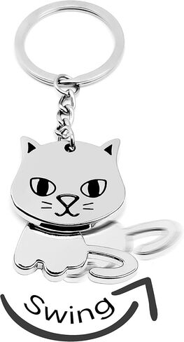 Cat Metal KeyChain Cute Purse Charm Hanging Ornament for Women Girls Handbags in Kuwait