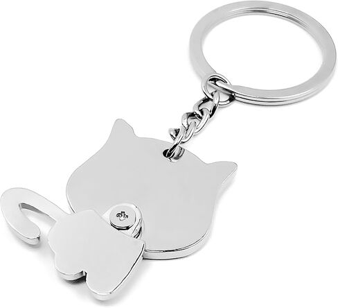Cat Metal KeyChain Cute Purse Charm Hanging Ornament for Women Girls Handbags in Kuwait