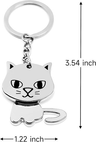 Cat Metal KeyChain Cute Purse Charm Hanging Ornament for Women Girls Handbags in Kuwait
