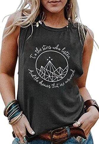 Acotar Velaris Shirt Tee Tops Women Night Court Symbol Tee Tops Funny Letter Printed Short Sleeve Tee Gifts Shirts in Saudi Arabia