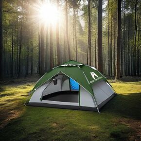 Premium ...1/2/3/4 Person Camping Tent, Easy Fast Setup,Waterproof, Windproof, Spacious Design, Family Camping, Festivals, Backyard Adventures, Portable with Carrying Bag.