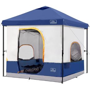 KAMPKEEPER 6 Person Camping Tent, 10x10 Pop Up Canopy Tent with Camping Cube, Converts 10'x10' Straight Leg Canopy into Camping Inner Tent–Fully Vented Roof(Canopy & Frame Included)