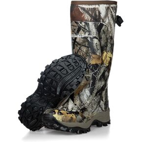 Rubber Hunting Boots, Waterproof Insulated Next Camo G2 Warm Rubber Boots with 6mm Neoprene, Durable Outdoor Hunting Boots for Men (Size 7-14)