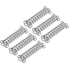 MECCANIXITY Tent Spring Buckle, Heavy Type Stainless Steel Rope Tensioner Accessories for Awning Tarps Tents Wire Racks, Pack of 6