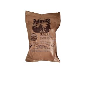 MRE #20 - Italian Sausage with Peppers and Onions in Marinara Sauce. USGI [Meal Ready to Eat] Emergency Meals, Military Ration, Hunting, Camping, Fishing, Prepper supplies and Survival