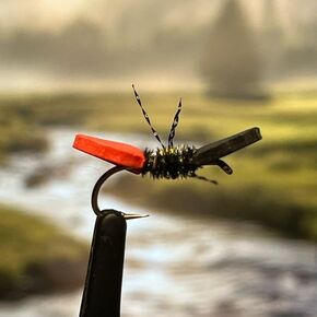 Steves Cow Killer Ant - Size #8, 10, or #12 - Pack of 3 - Terrestrial Dry Fly Attractor - Unsinkable Foam - Dropper Rig - Flyfish for Trout Bass Bluegill Crappie and Other Gamefish