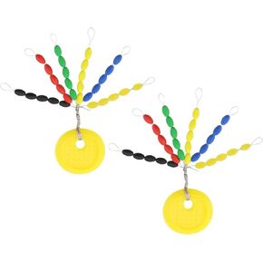 10 Sets Rubber Fishing Bobber Stopper 30-in-1 Oval Colorful Space Beans Float Stops for Rigging Float Positioning Fishing Tackle Accessories