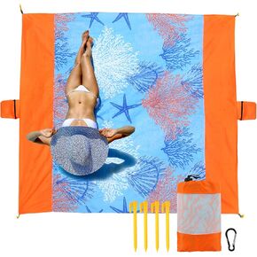 NewDoar Beach Blanket Sandproof Extra Large for 1-3 Adults / 1-8 Adults Sand Free Beach Mat Picnic Blanket Waterproof Oversized Lightweight Picnic Mat for Camping Hiking Beach Travel-1-8person