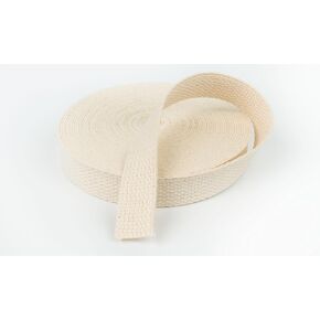 1 Inch Natural Heavy Cotton Webbing Closeout, 5 Yards