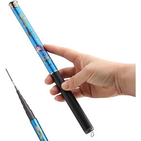 Telescopic Tenkara Fishing Rod Combo Close Length 10.5 Inch Pocket Travel Crappie Rod Inshore Stream Trout Pole Stream Carp Fishing