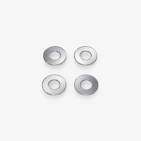 Hardened Steel Washers for Aluminum Lucha Handles and Talisong Z - Set of 4, Silver