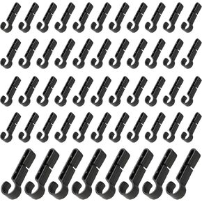 52 Pcs Hard Hat Clips for Headlamp Helmet Clips for Headlamp Light Hook Accessory LED Light Helmet Clips Easily Mount Headlamp on Narrow-Edged Helmet Anti-Slip Stable Helmet Light Clips for Headlamp