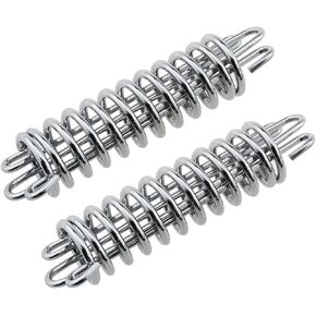 2PCS Silver Tent Wind Spring Wind Rope Buckle Outdoor Camping High Strength Steel Rope Buckle Tent Fixed Buckle Spring Hook Buckle