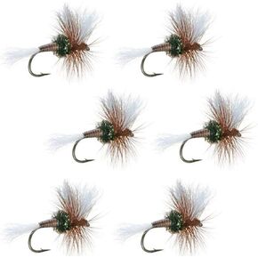 The Fly Fishing Place H & L Variant Classic Trout Dry Fly Fishing Flies - Set of 6 Flies Size 14