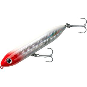 Heddon Super Spook Topwater Fishing Lure for Saltwater and Freshwater, Red Head, Super Spook Jr (1/2 oz)